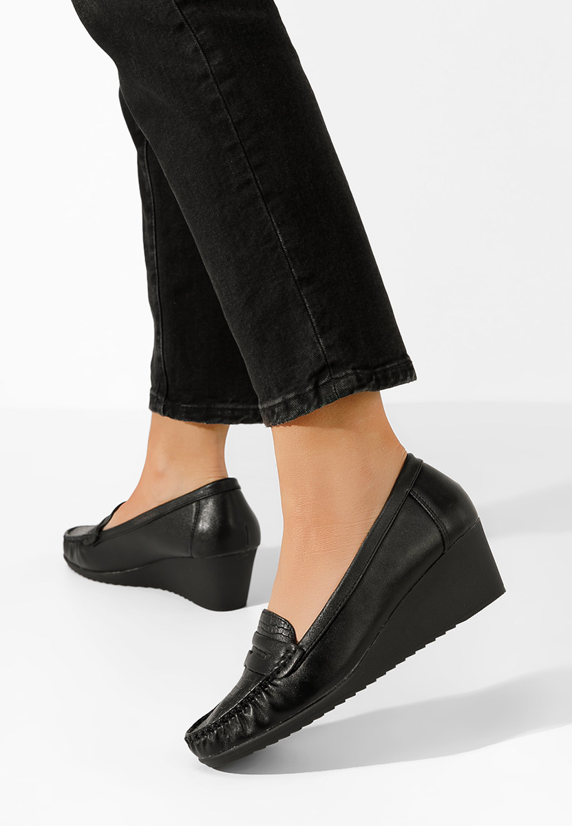 Mocassini donna platform Eligia Nero