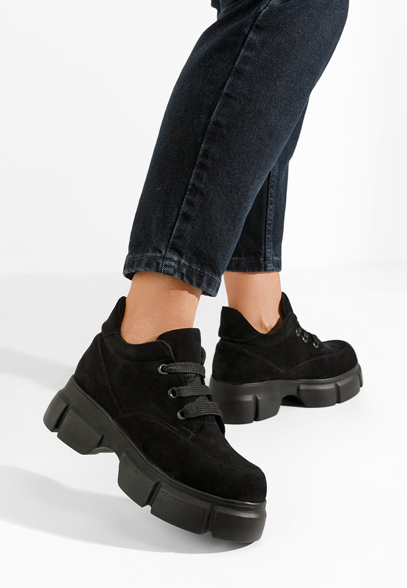 Stivaletti in pelle Kianna nero