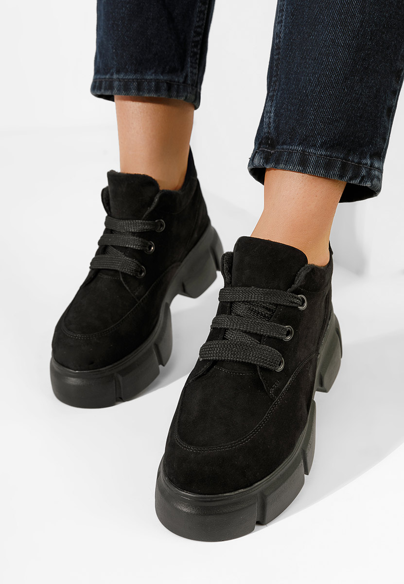 Stivaletti in pelle Kianna nero