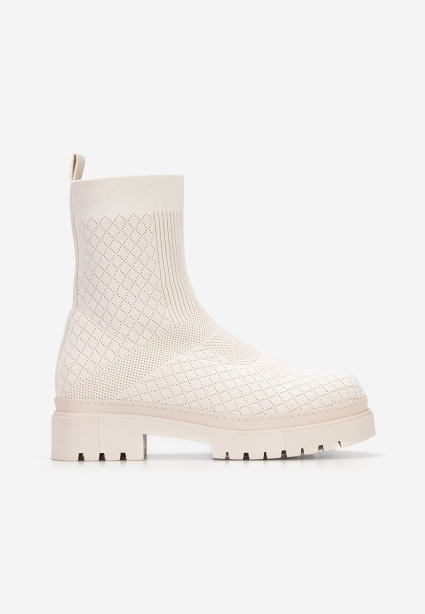 Stivaletti donna tipo calzino Maleina Beige