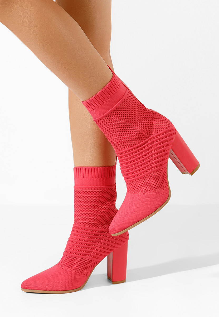 Tronchetti con tacco largo Doriane fucsia