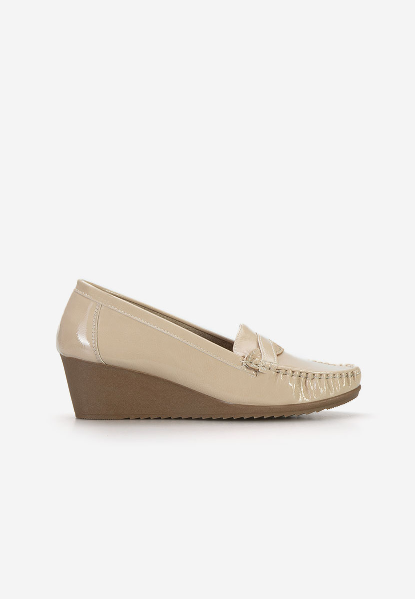 Mocassini donna platform Saina Beige