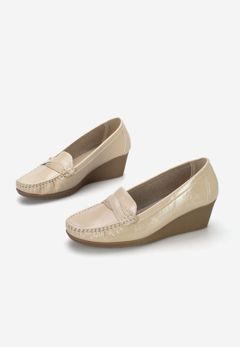 Mocassini donna platform Saina Beige