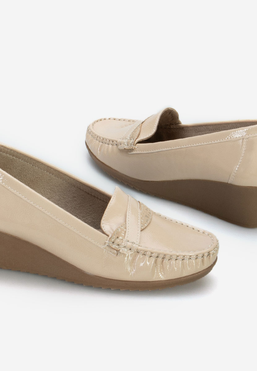 Mocassini donna platform Saina Beige