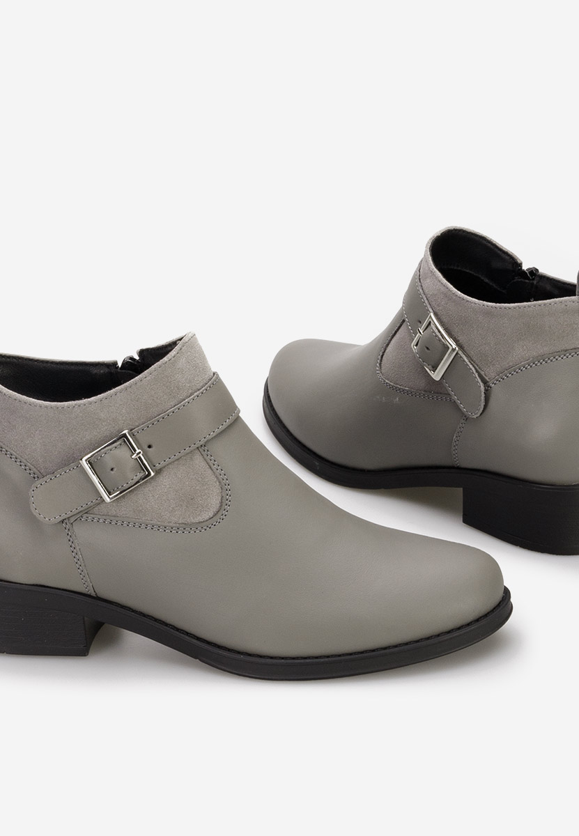 Stivaletti in pelle Sarva Grigio