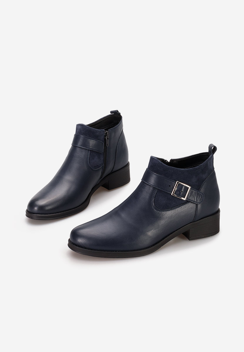 Stivaletti in pelle Sarva Blu marine