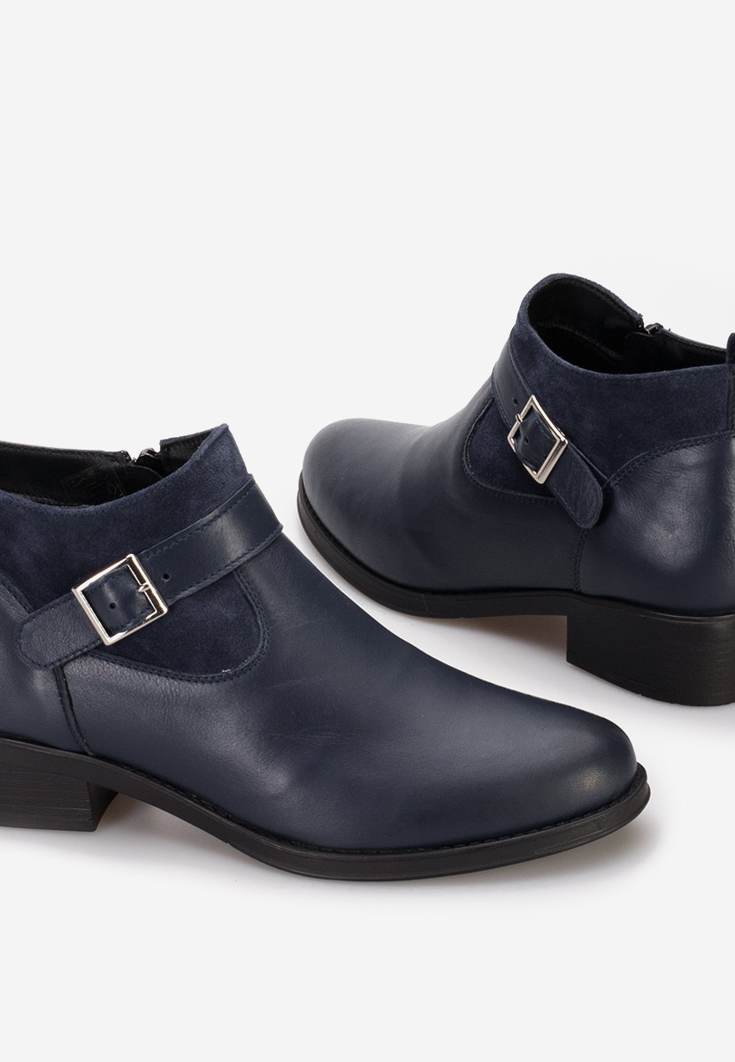 Stivaletti in pelle Sarva Blu marine