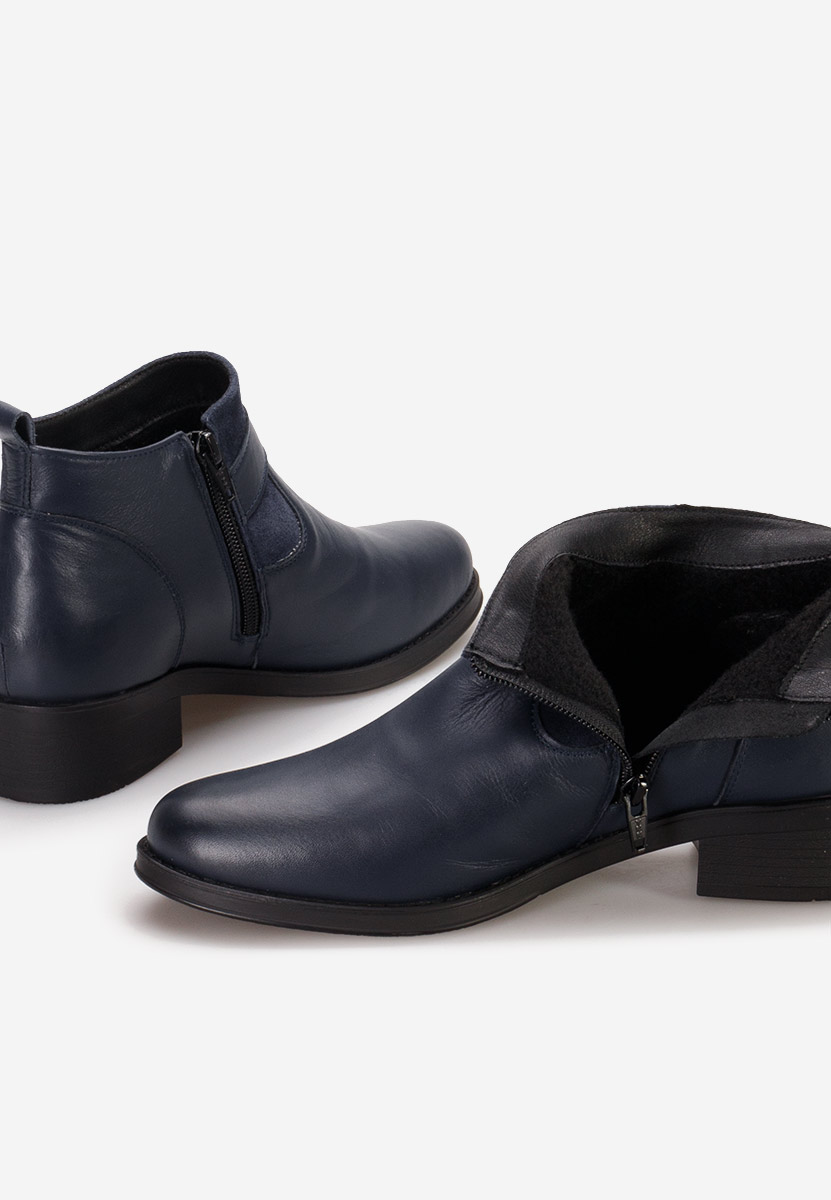 Stivaletti in pelle Sarva Blu marine