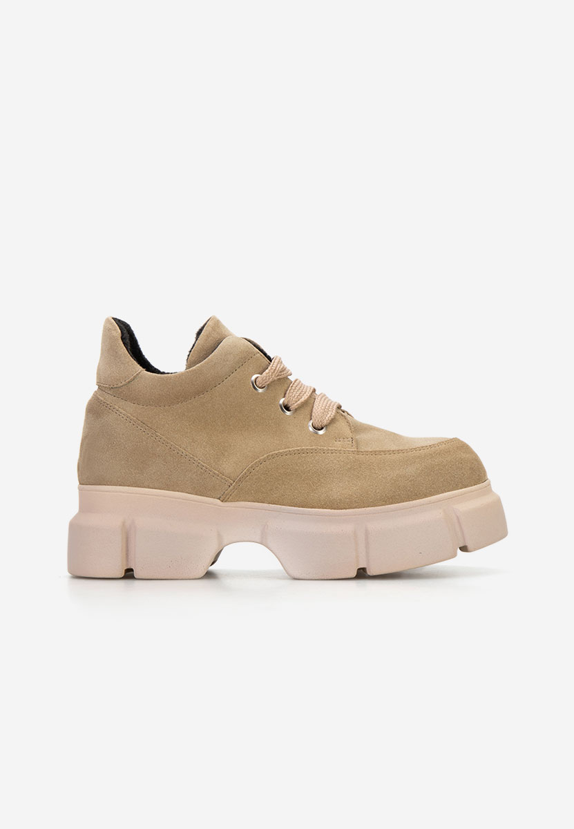Stivaletti in pelle Kianna beige