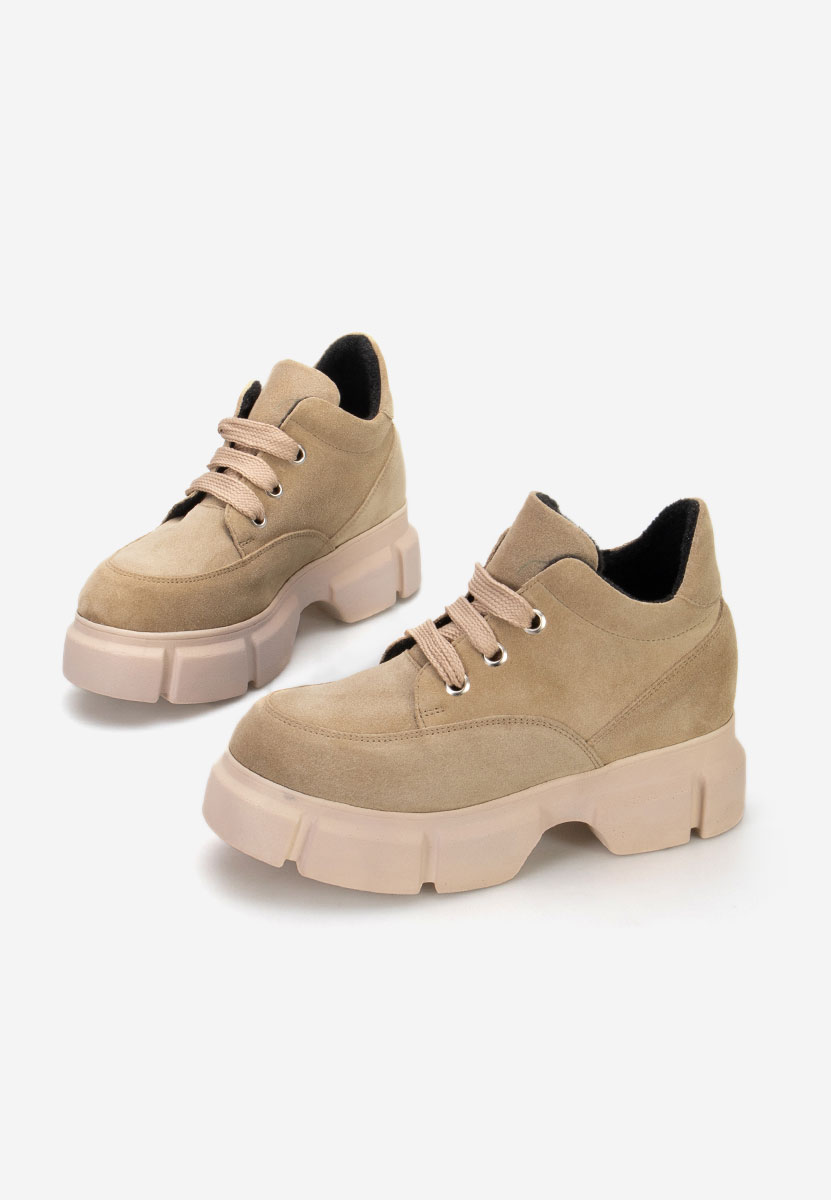 Stivaletti in pelle Kianna beige