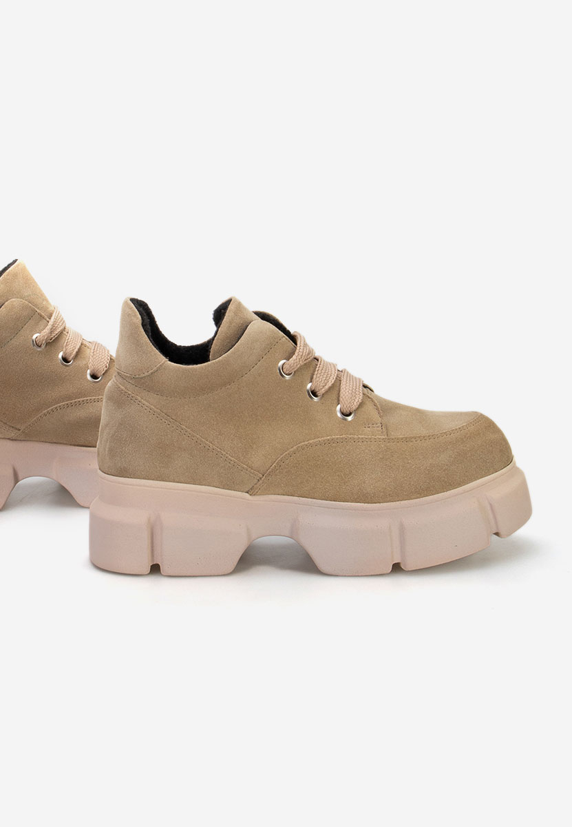 Stivaletti in pelle Kianna beige