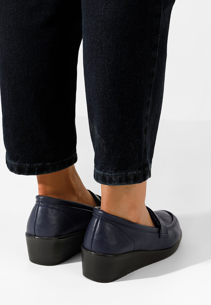 Mocassini donna platform Zeia Blu marine