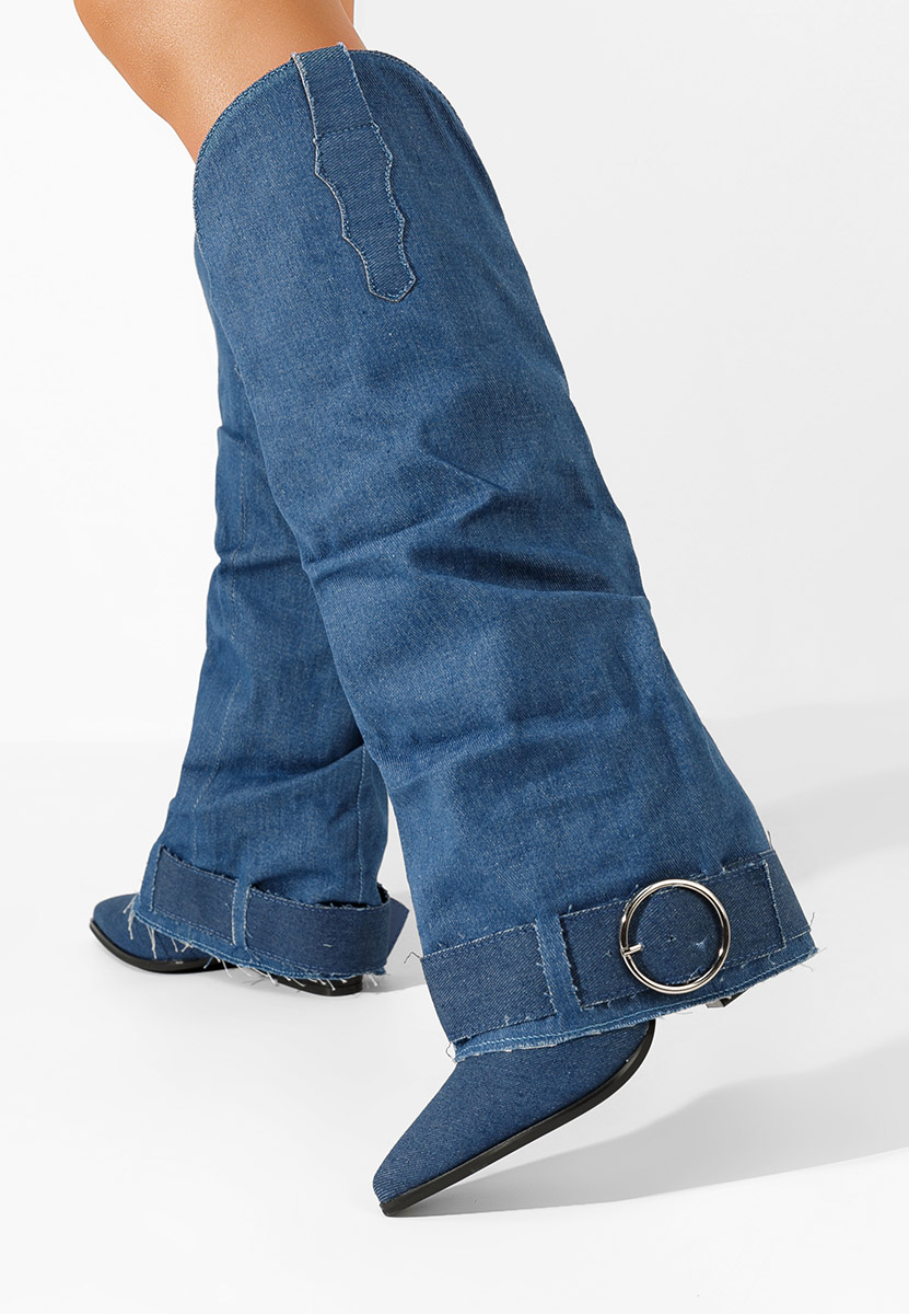 Stivali con tacco Elisia V2 denim