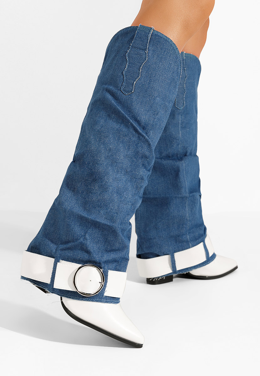 Stivali con tacco Elisia V3 denim