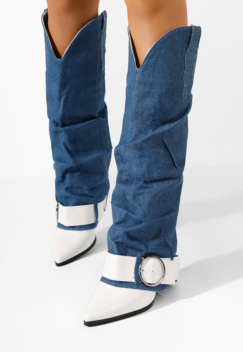 Stivali con tacco Elisia V3 denim