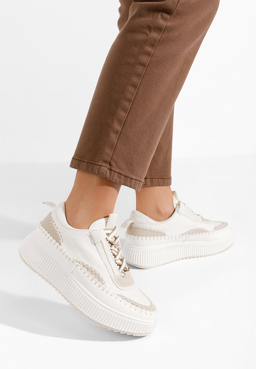 Sneakers con plateau Tenerife beige Sneakers con plateau Tenerife beige