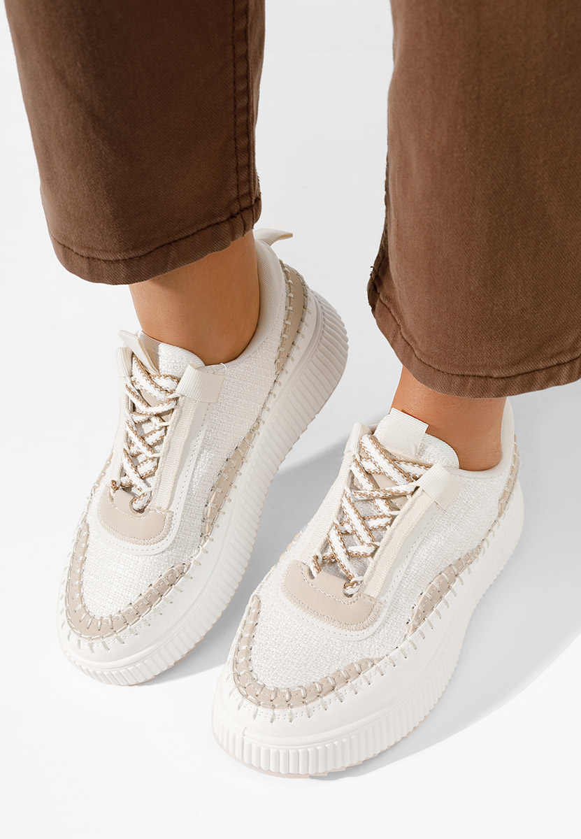 Sneakers con plateau Tenerife beige Sneakers con plateau Tenerife beige