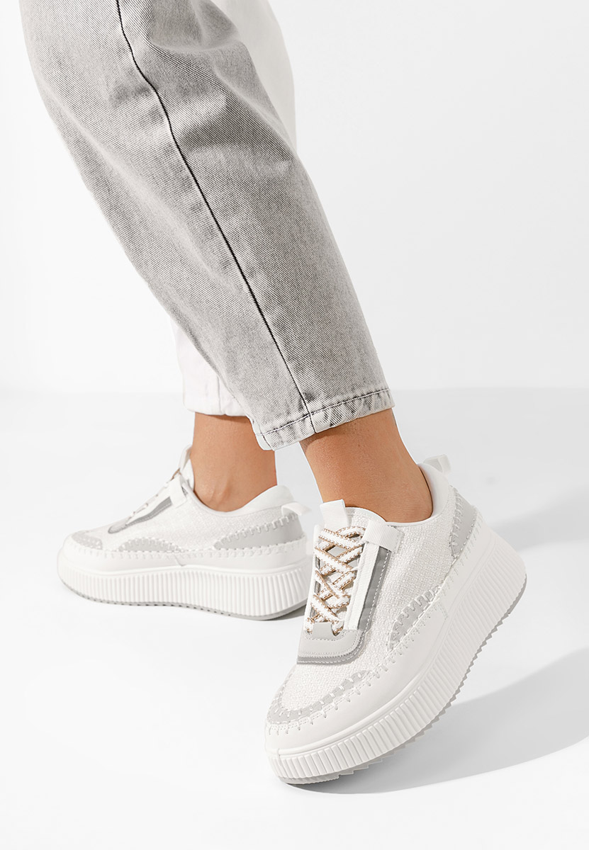 Sneakers con plateau Tenerife bianchi Sneakers con plateau Tenerife bianchi