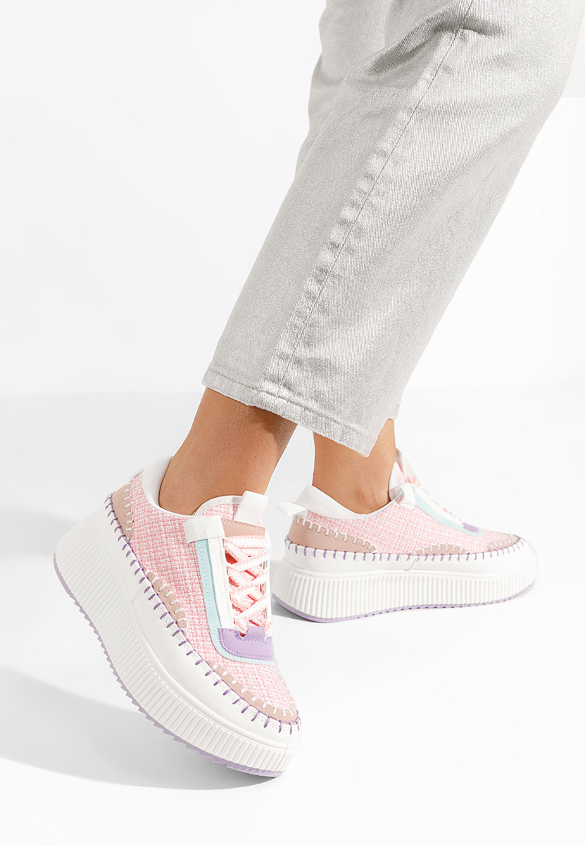 Sneakers con plateau Tenerife rosa Sneakers con plateau Tenerife rosa