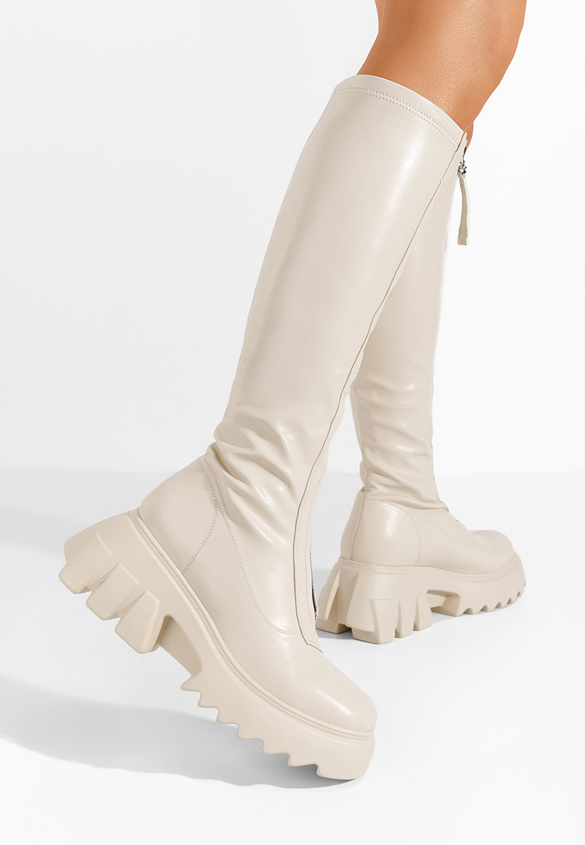 Stivali alti donna Danika beige