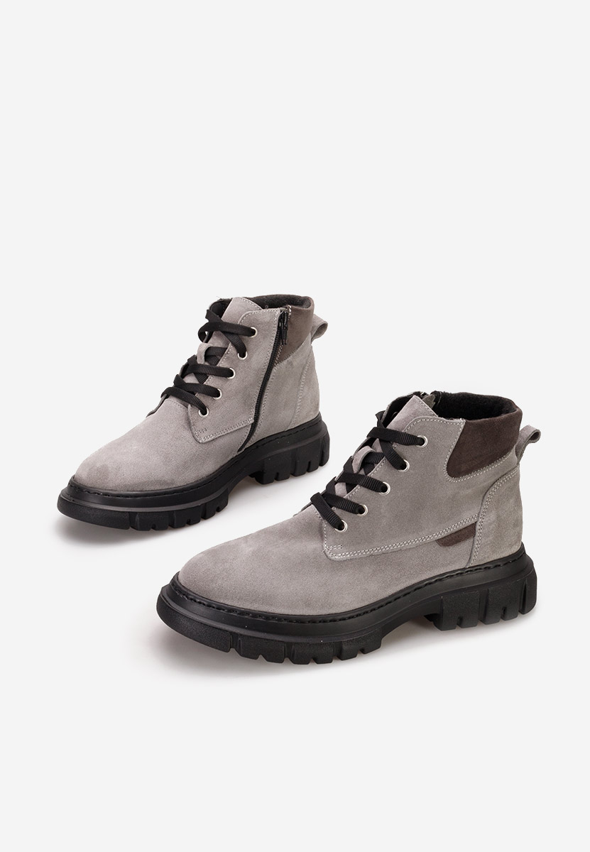 Stivaletti in pelle Aiqua grigio