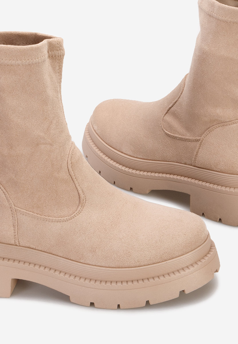 Stivaletti con plateau Vante beige