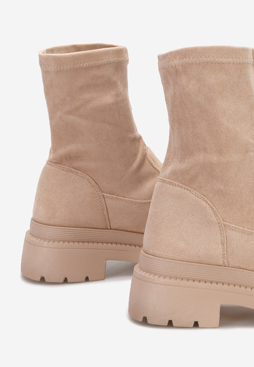 Stivaletti con plateau Vante beige