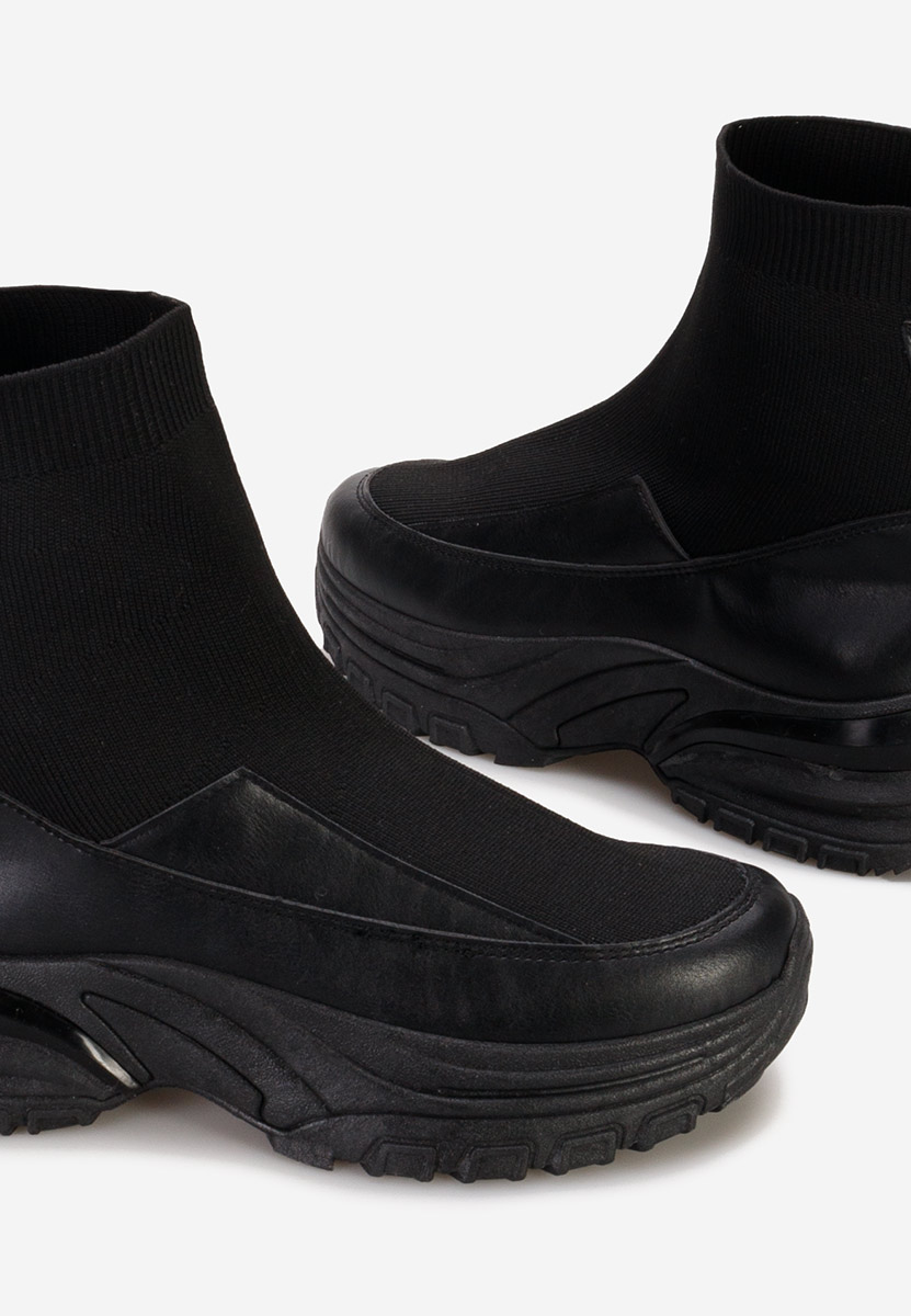 Sneakers donna alte tipo calzino Dezire nero