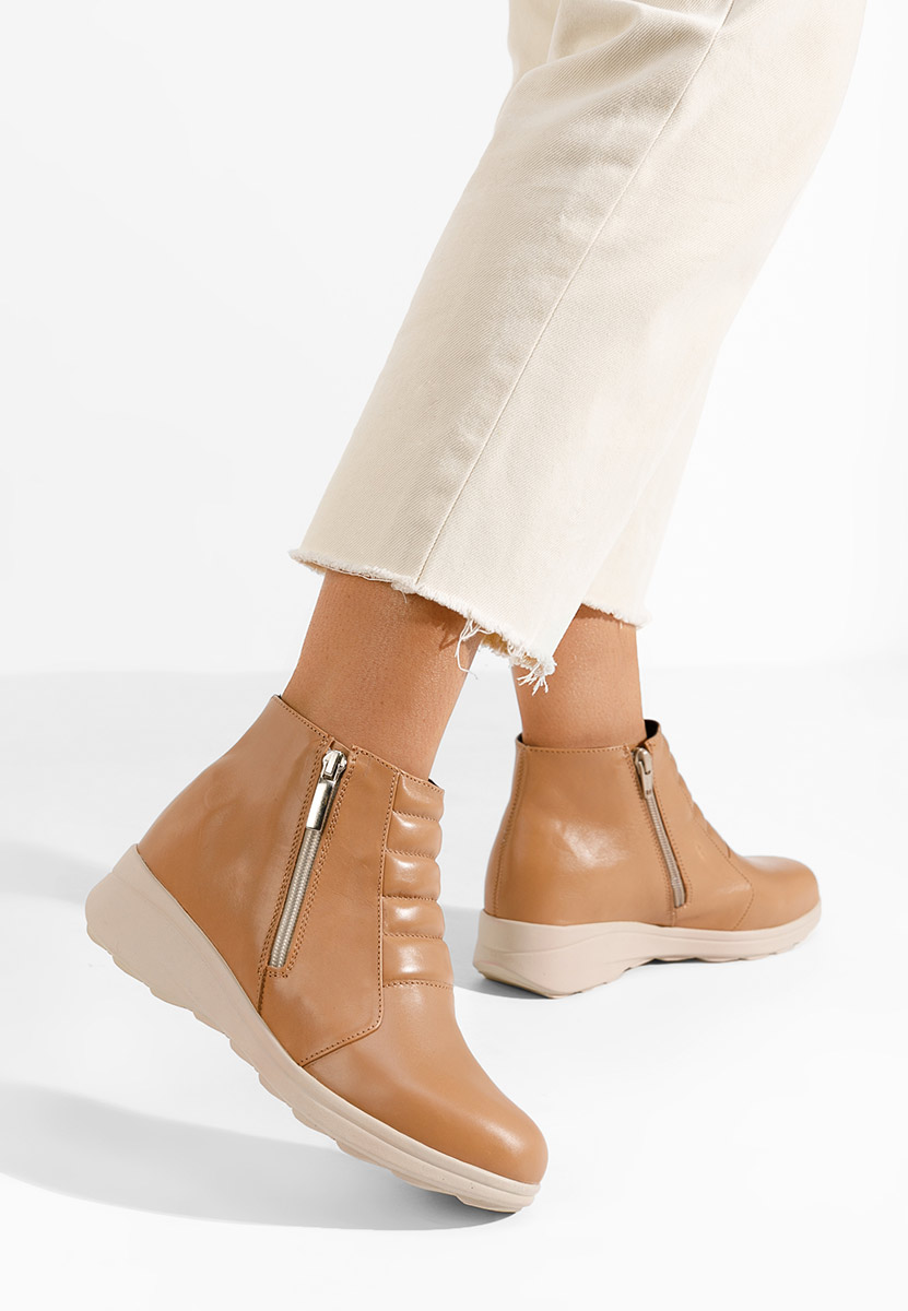 Stivaletti in pelle Soralia V2 cachi