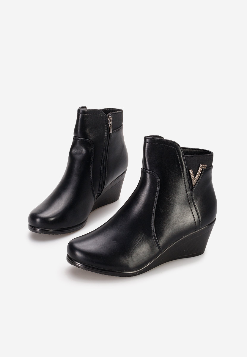 Tronchetti con zeppa Siloria V3 nero