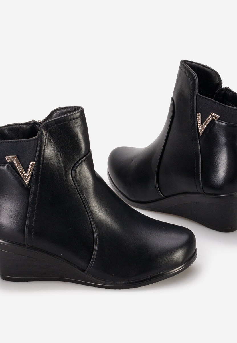 Tronchetti con zeppa Siloria V3 nero