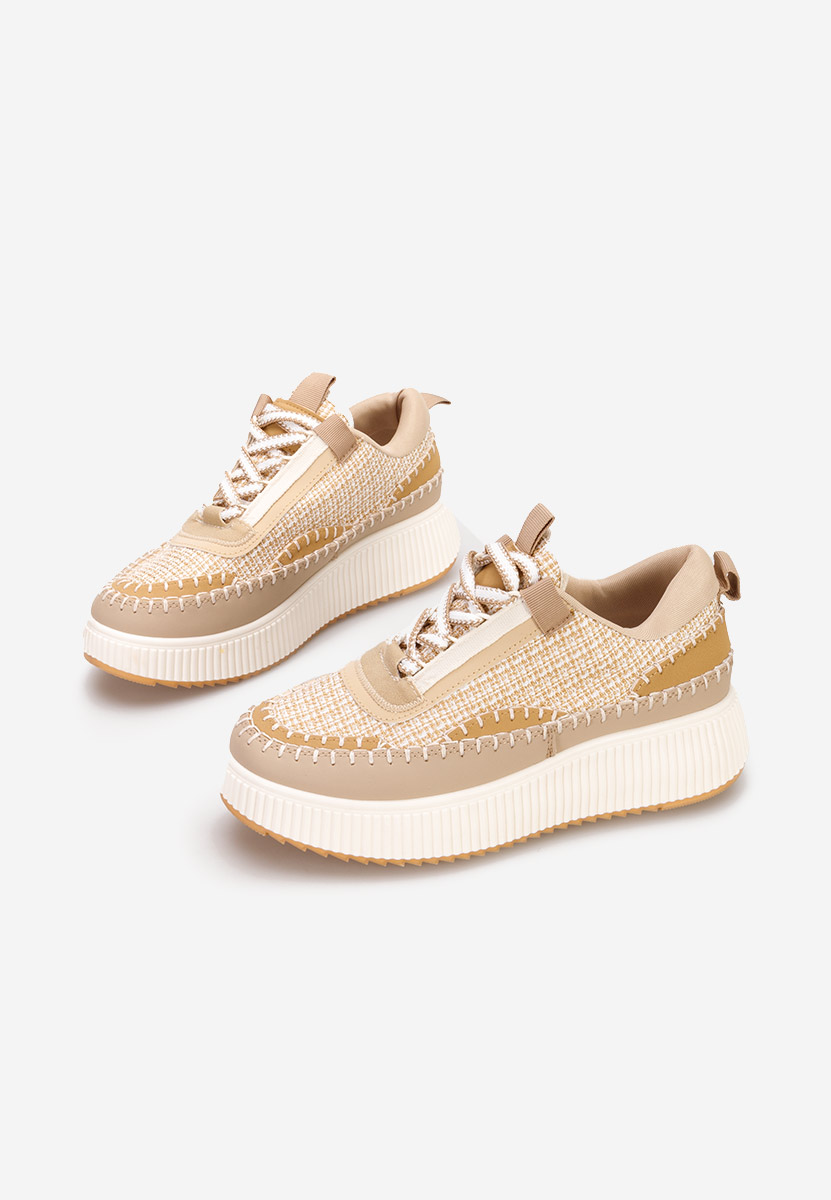 Sneakers con plateau Tenerife cachi Sneakers con plateau Tenerife cachi