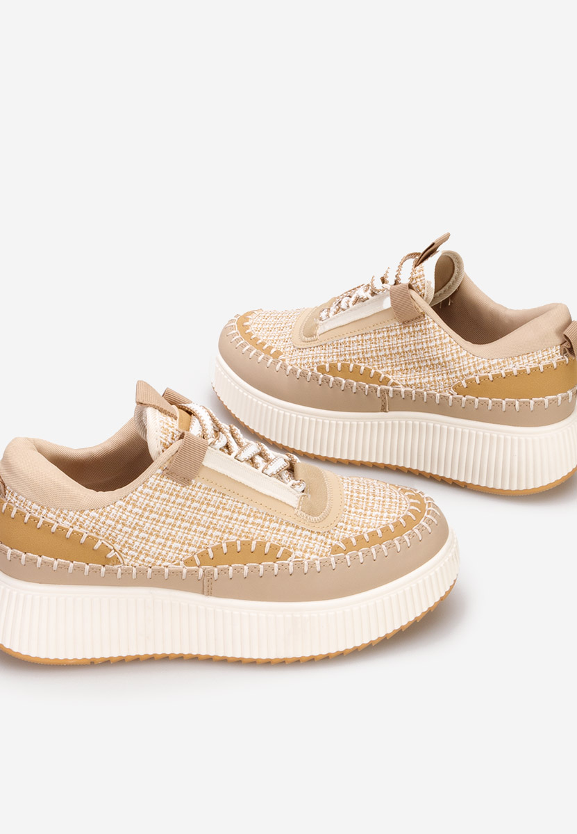 Sneakers con plateau Tenerife cachi Sneakers con plateau Tenerife cachi