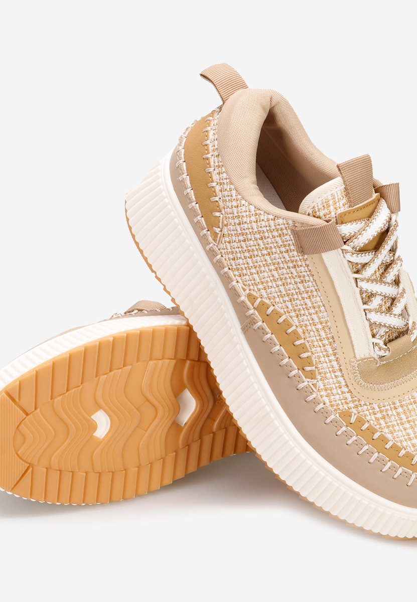 Sneakers con plateau Tenerife cachi Sneakers con plateau Tenerife cachi