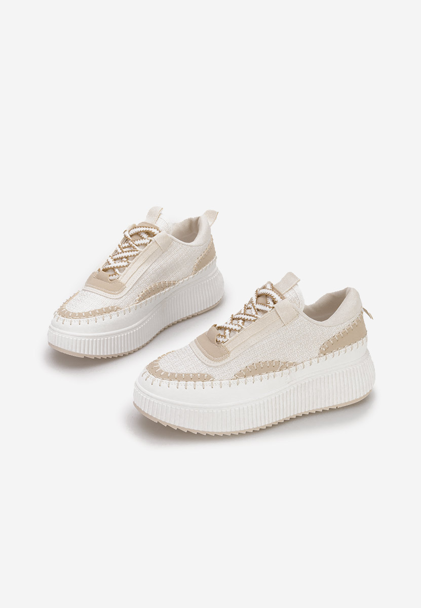 Sneakers con plateau Tenerife beige Sneakers con plateau Tenerife beige