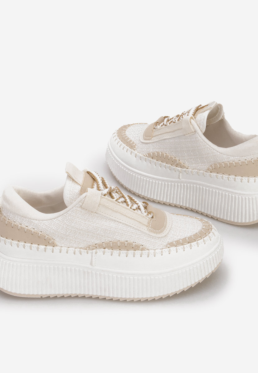 Sneakers con plateau Tenerife beige Sneakers con plateau Tenerife beige