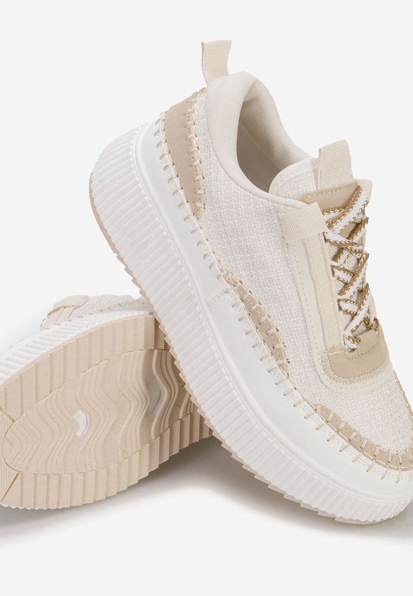 Sneakers con plateau Tenerife beige Sneakers con plateau Tenerife beige