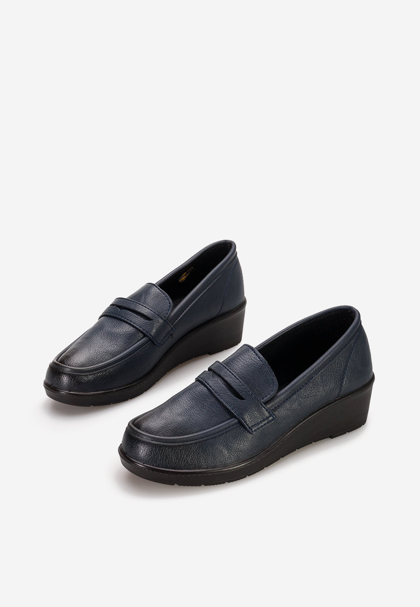 Mocassini donna platform Zeia Blu marine