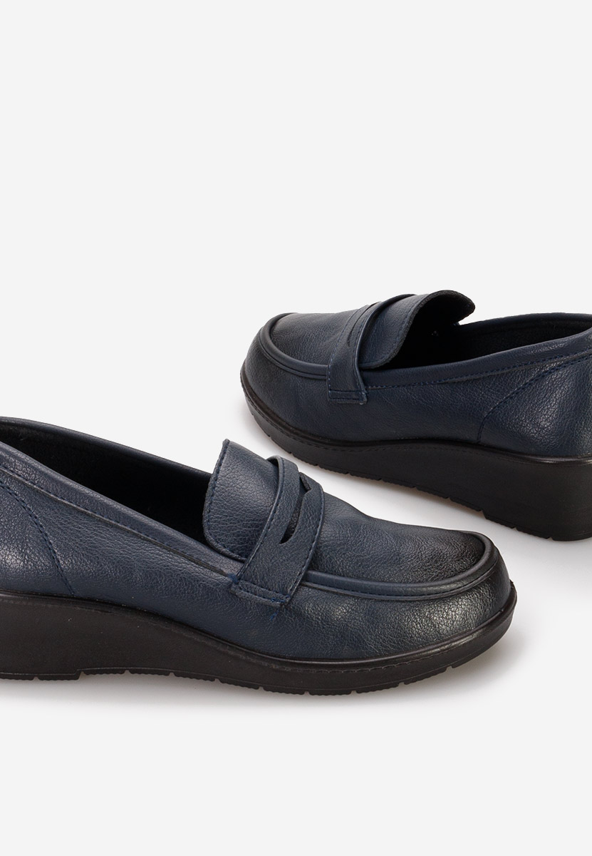 Mocassini donna platform Zeia Blu marine