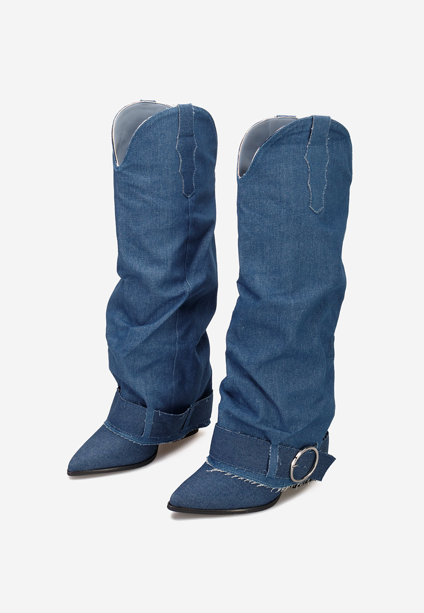 Stivali con tacco Elisia V2 denim