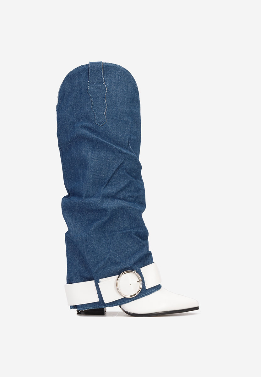 Stivali con tacco Elisia V3 denim