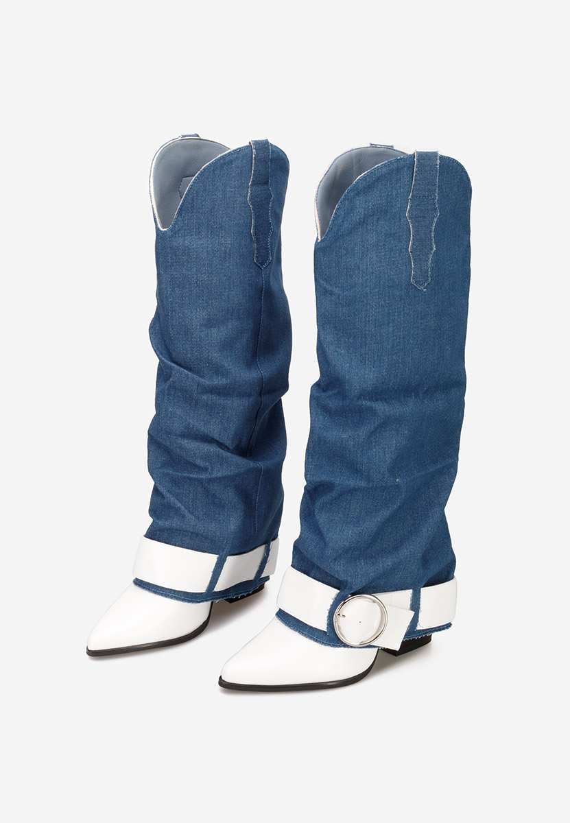 Stivali con tacco Elisia V3 denim