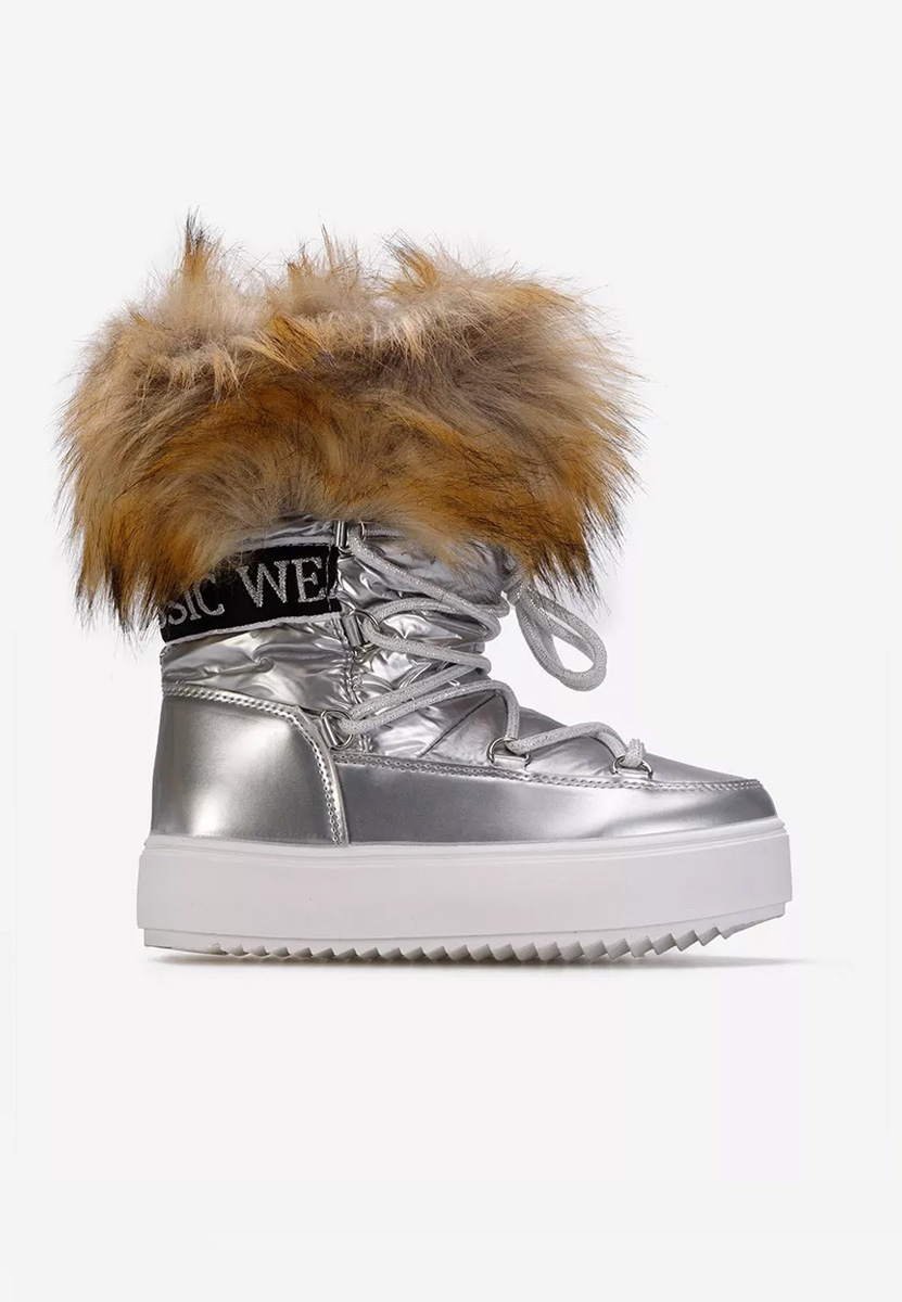 Stivali neve da ragazze Linela V2 Argento