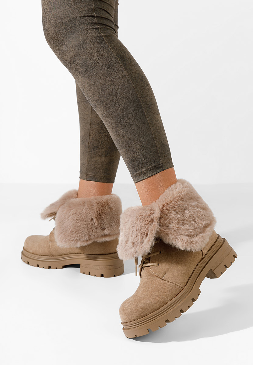 Stivaletti invernali donna Lolia cachi