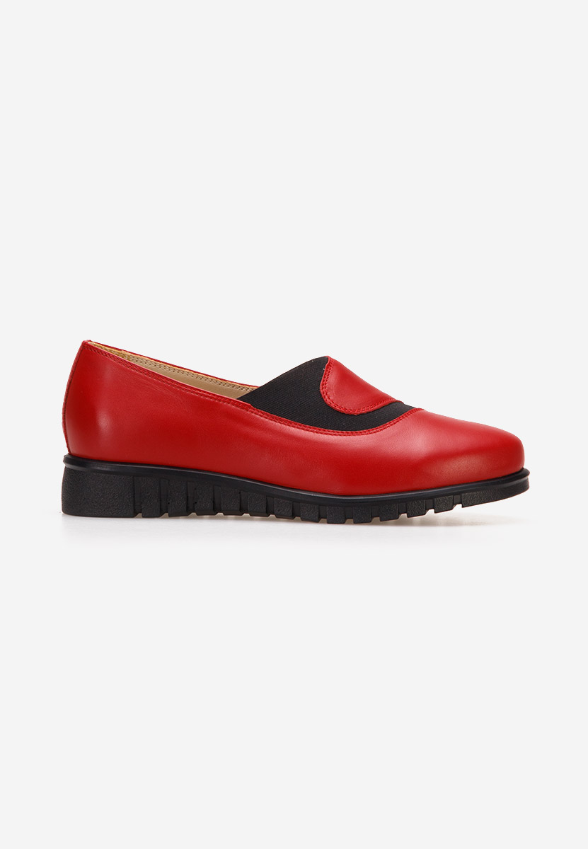 Scarpe basse donna pelle Janora rosso