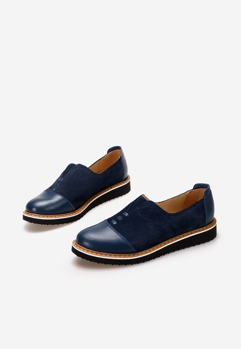 Scarpe basse donna pelle Ariva V2 Blu marine