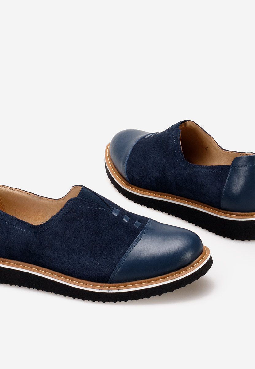 Scarpe basse donna pelle Ariva V2 Blu marine
