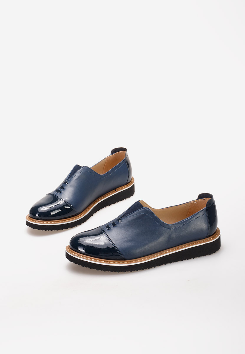 Scarpe basse in vernice Ariva Blu marine