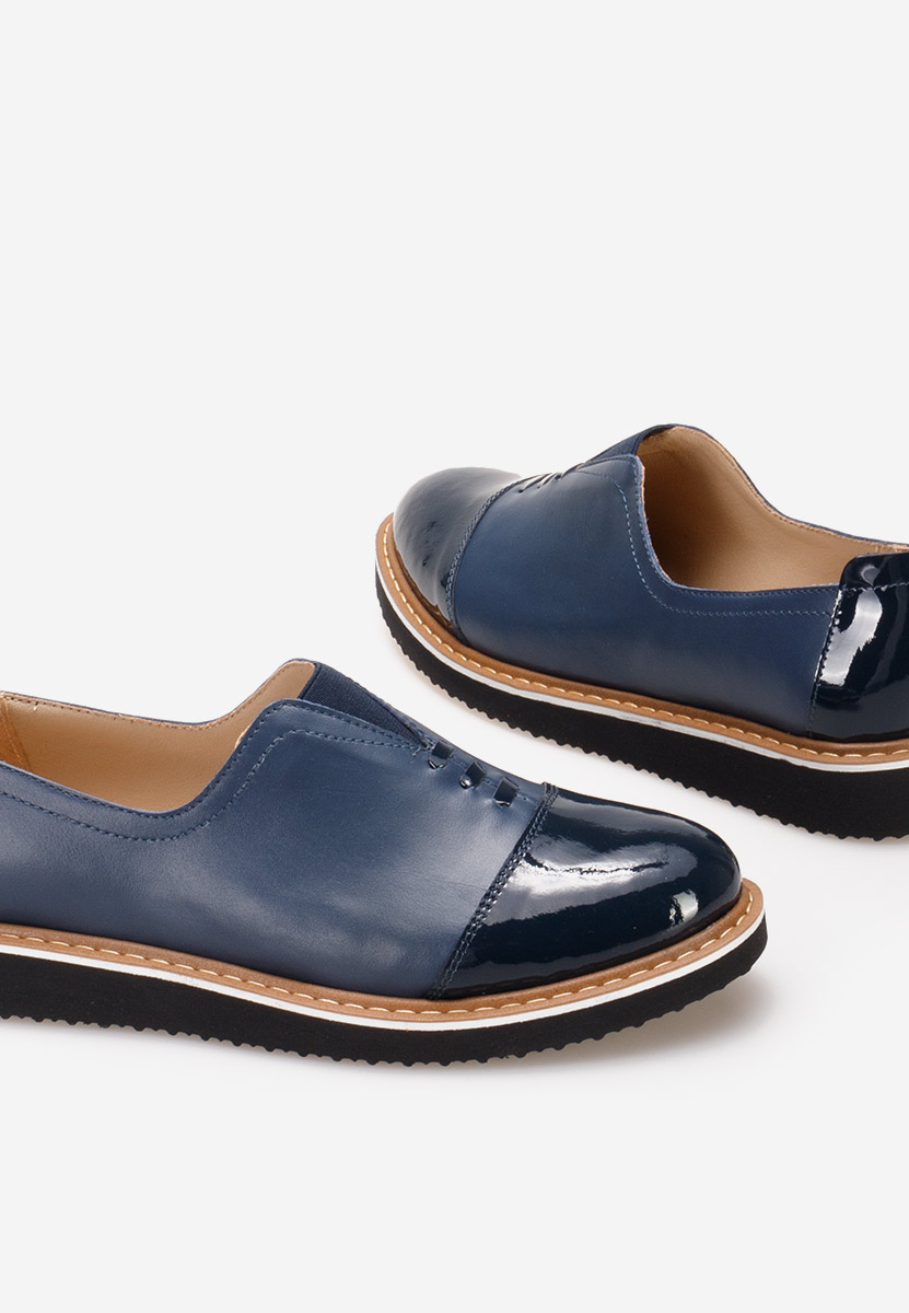 Scarpe basse in vernice Ariva Blu marine