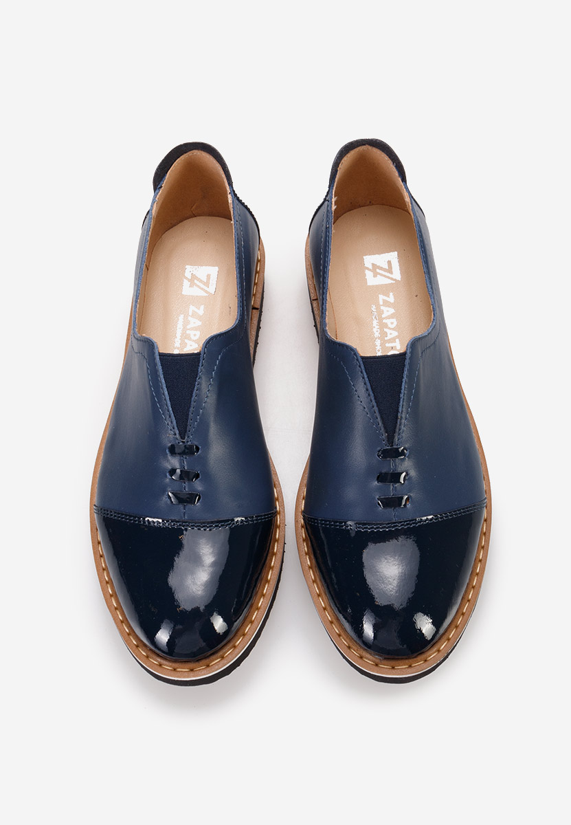 Scarpe basse in vernice Ariva Blu marine